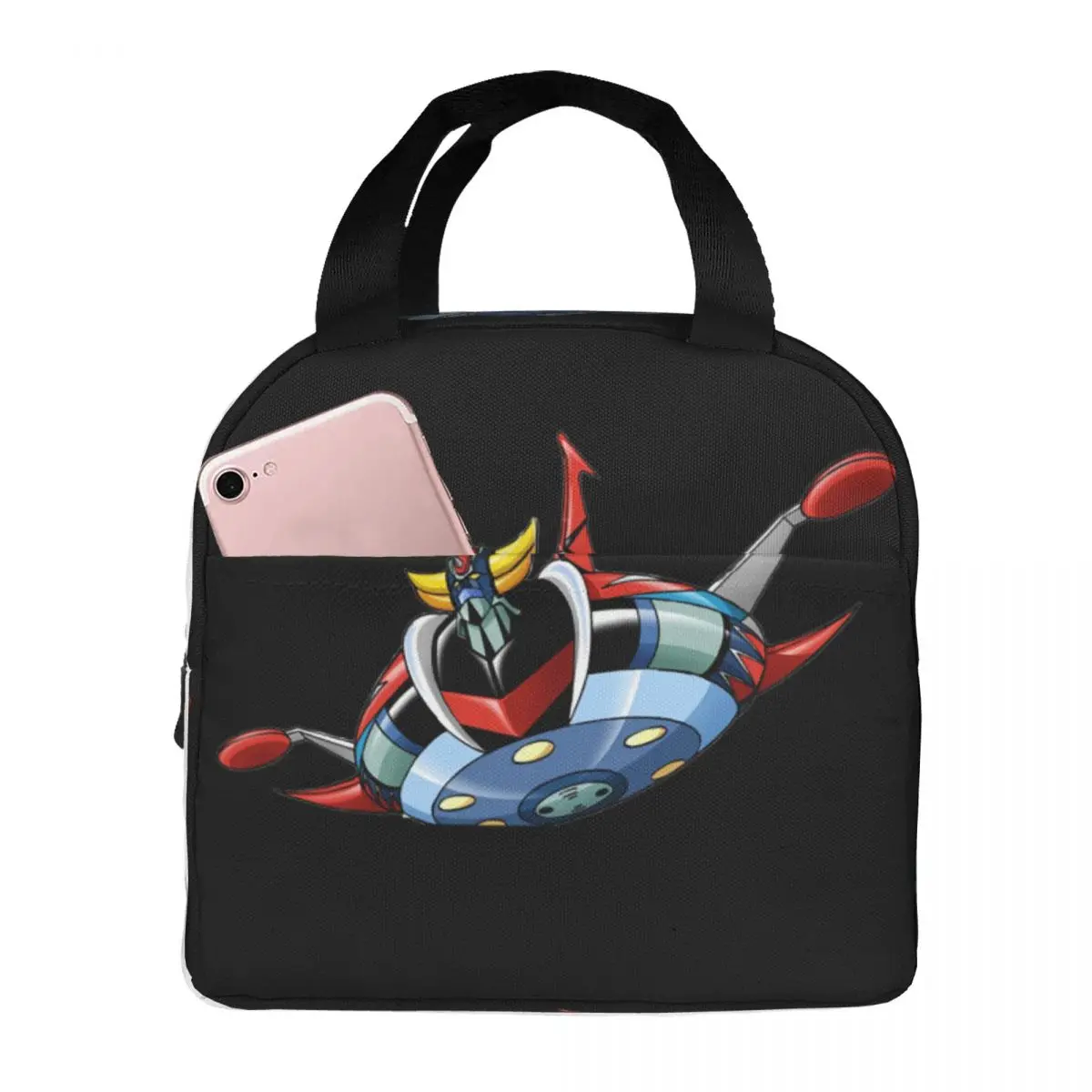 Ufo Robot Grendizer Goldrake Mazinger Z Insulated Lunch Bag for Women Waterproof Cooler Thermal Bento Box office Work School