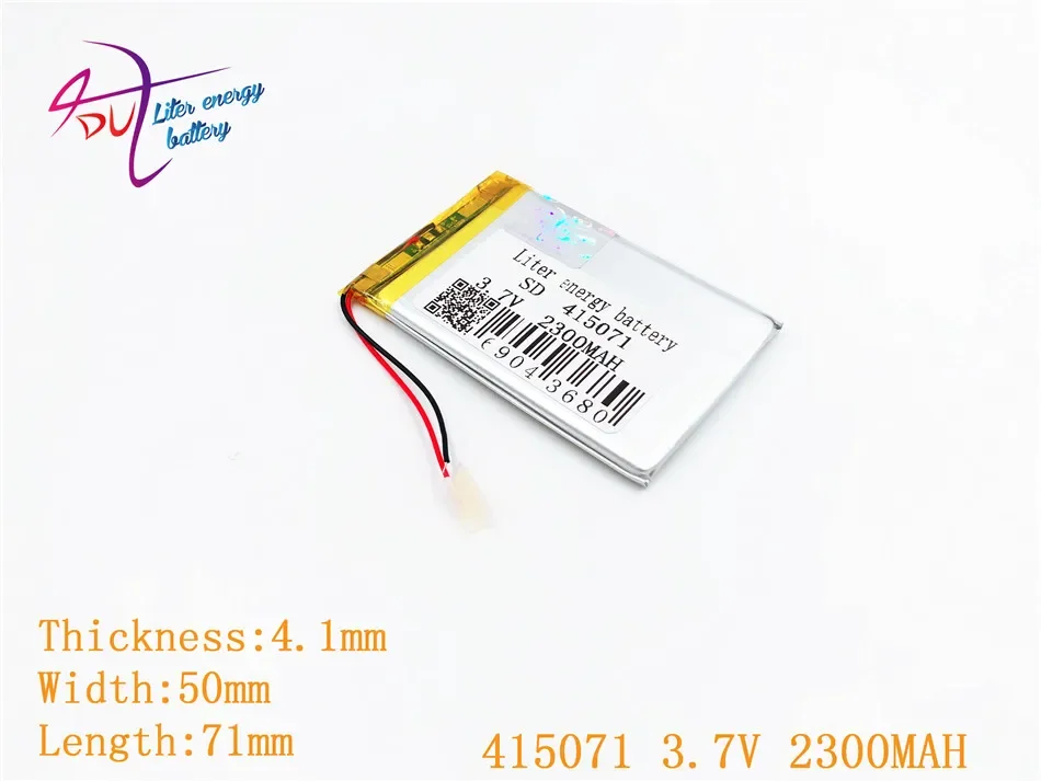 Tablet battery 3.7V 2300mAh 415071 Universal Li-ion battery for tablet pc 7 inch 8 inch 9 inch DVD E-book bluetooth headset