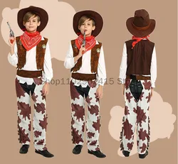 Halloween Medieval Disfraz Cowboy Cosplay Costume Dresses Children Western Cowgirl Dress Up Party Event Party Stage clothing