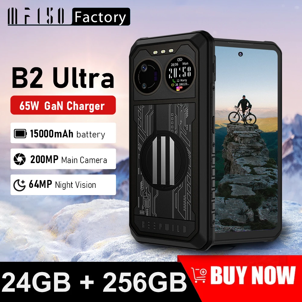 IIIF150 B2 Ultra Rugged Smartphone 15000mAh 12GB 256GB 6.78 inch Screen120Hz 200MP Micro-Motion Sensing Dual Display Phone