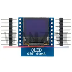Schermo LCD LED OLED da 0,66 pollici compatibile per WEMOS D1 MINI ESP32 64X48 Display da 0,66 pollici Modulo oled da 0,66