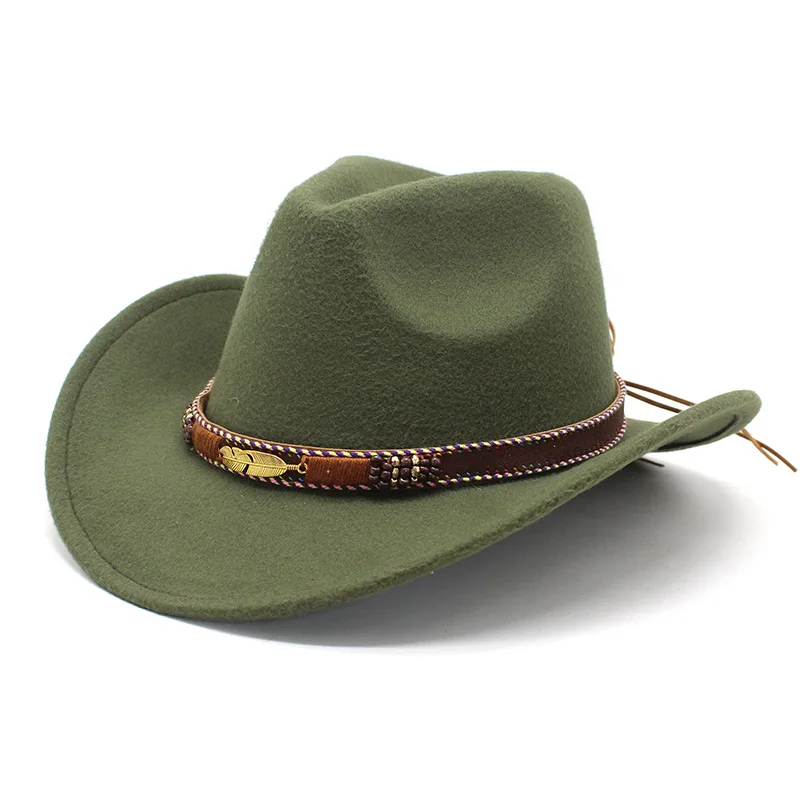 

New Tibetan Top Hat Ethnic Style Metal Western Denim Top Hat Men Women Couples' Cap Felt Cap