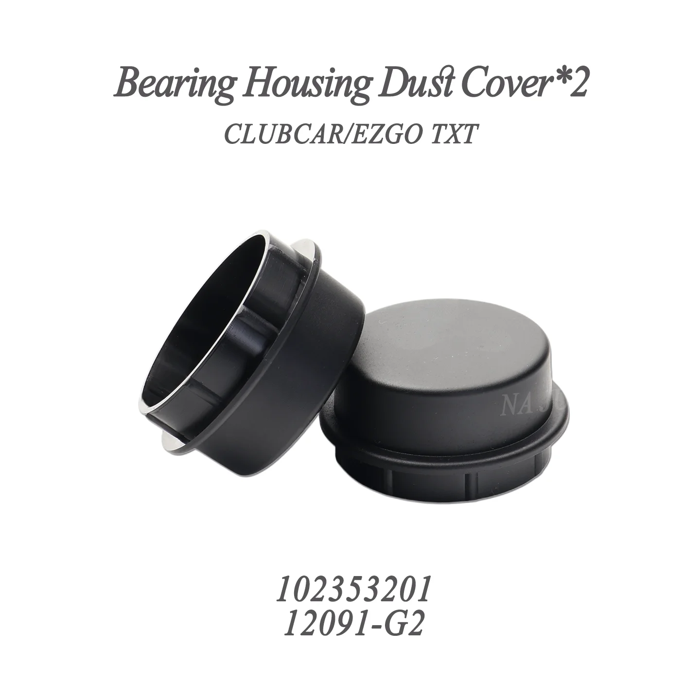 Golf Cart Front Hub Dust Cap Cover Bearing Seat Dust Cover for Club Car DS Precedent Tempo EZGO TXT OEM 102353201 12091-G2