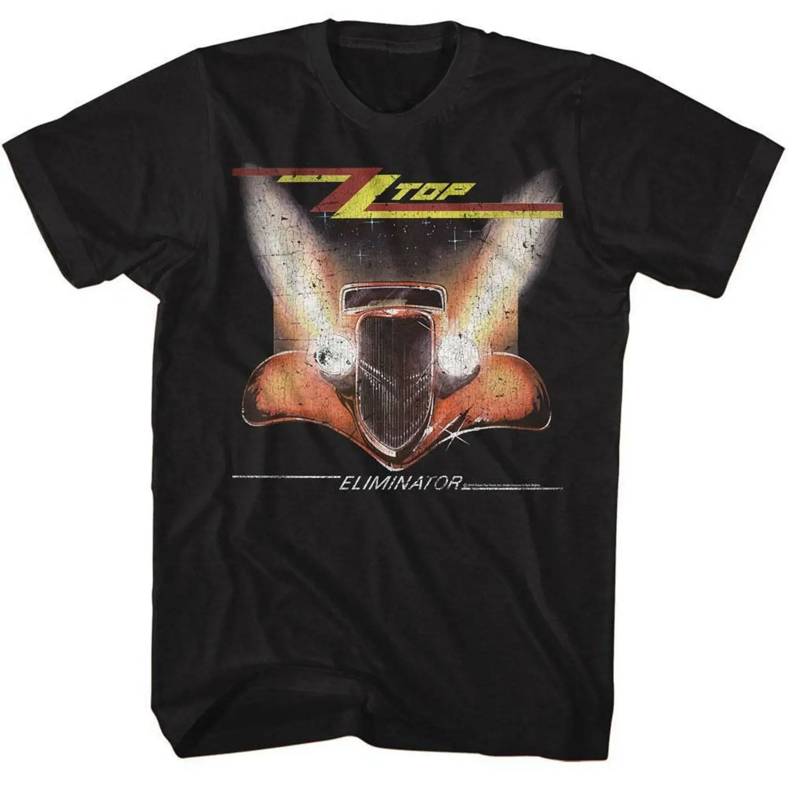 ZZ Top Crackle Black Adult T-Shirt