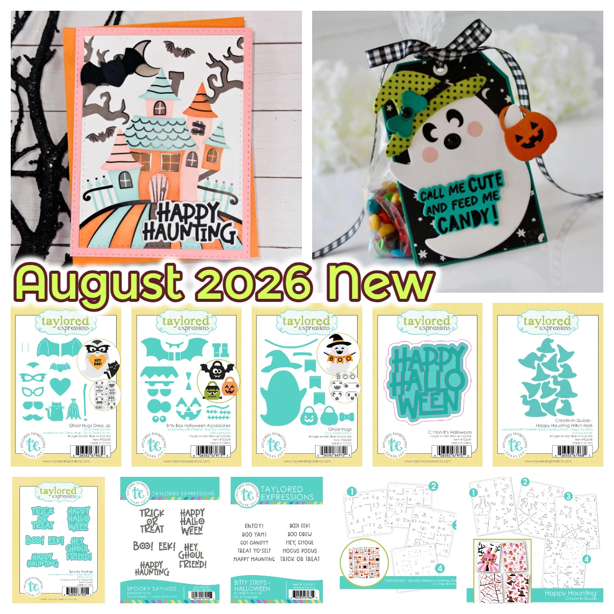 Taylored August 2026 New Ghost Hugs Die & Clear Stamp Combo Metal Cutting Dies Stamp Stencils DIY Scrapbook Greet Card Handmade