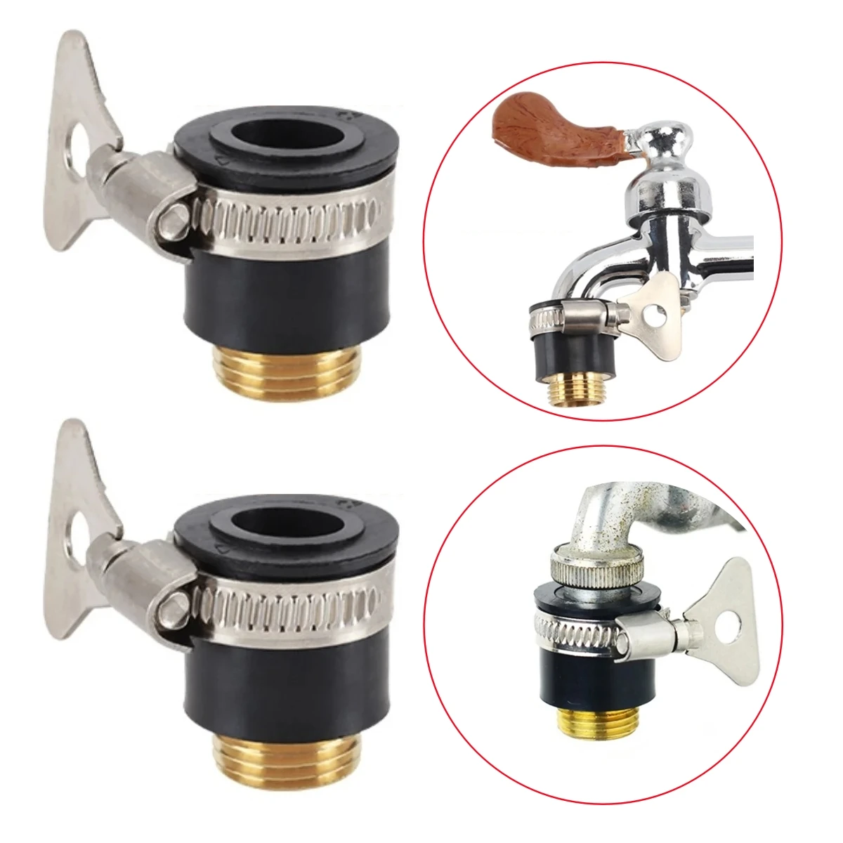 15~20mm Adjustable Universal Water Tap Adapter 1/2