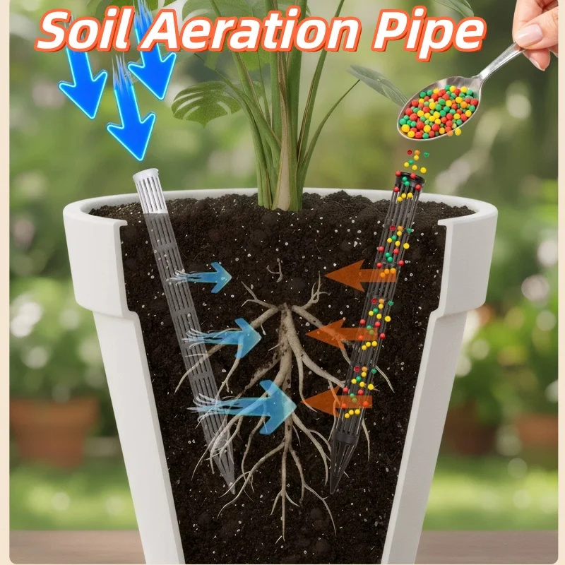 10/20pcs  Soil Aeration Pipe for Plant Root Air Circulation Prevents Root Rot Promotes Ventilation And Drainage in Planters