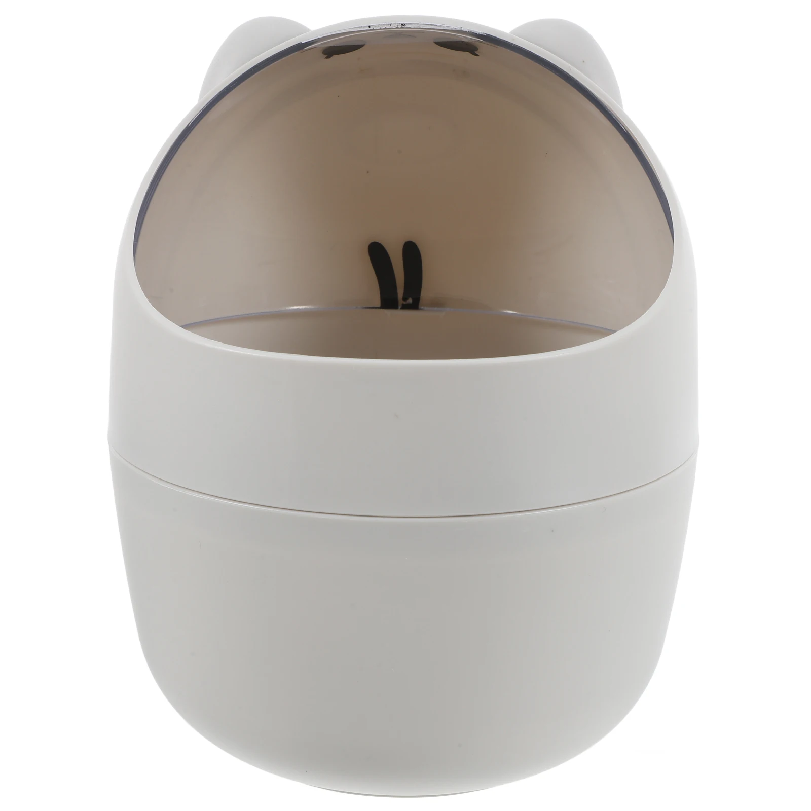 

Kawaii Mini Trash Can Bear Shape Desktop Garbage Bin with Lid Small Wastebasket for Office Home Bathroom Desk Organizational