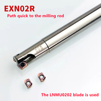 Small diameter fast processing  milling rod high efficiency rough milling EXN02R tool rod double sided milling blade LNMU0202