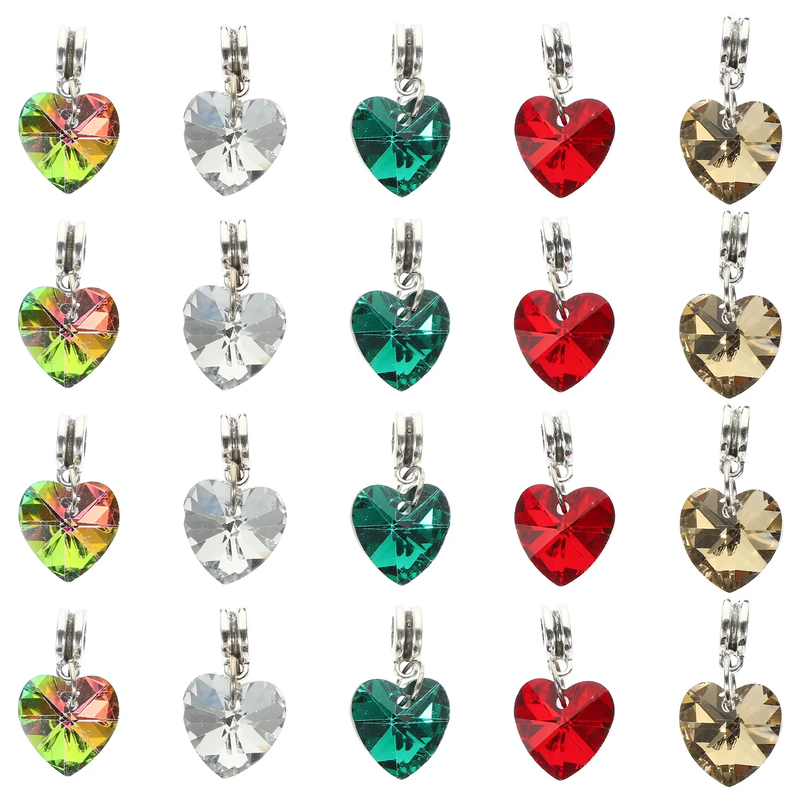 

50Pcs Electroplated Heart Shape Pendants Safe Durable DIY Necklace Bracelet Earrings Jewelry Findings DIY Pendant