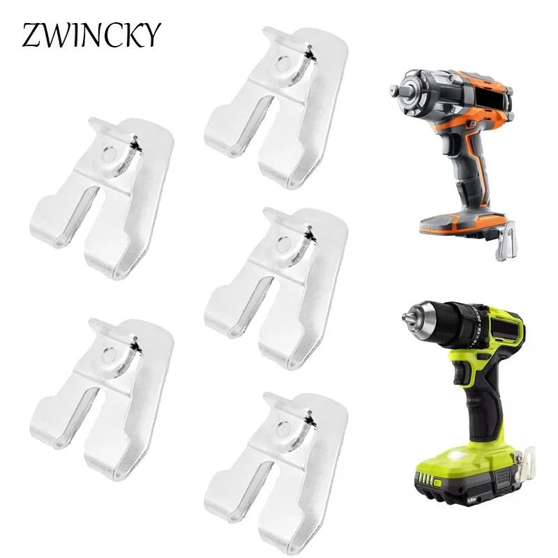 1/5Pcs Belt Clip Hooks With Screws For Ryobi / Ridgid Impact Driver Drill Holder Accessories Electric Drill Belt Hook Power Tool
