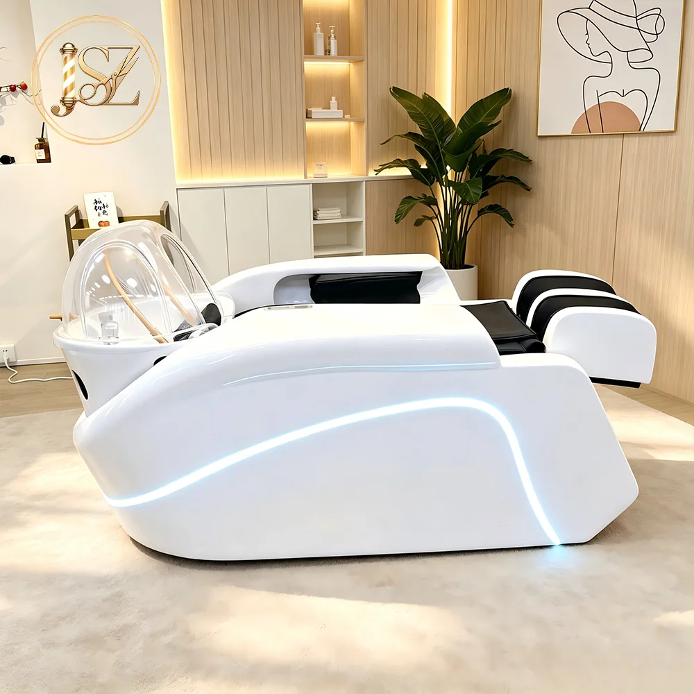 Professional Electric Massage Shampoo Bed Ergonomic Head Spa Washing Chair for Hair Salon Barber Shop