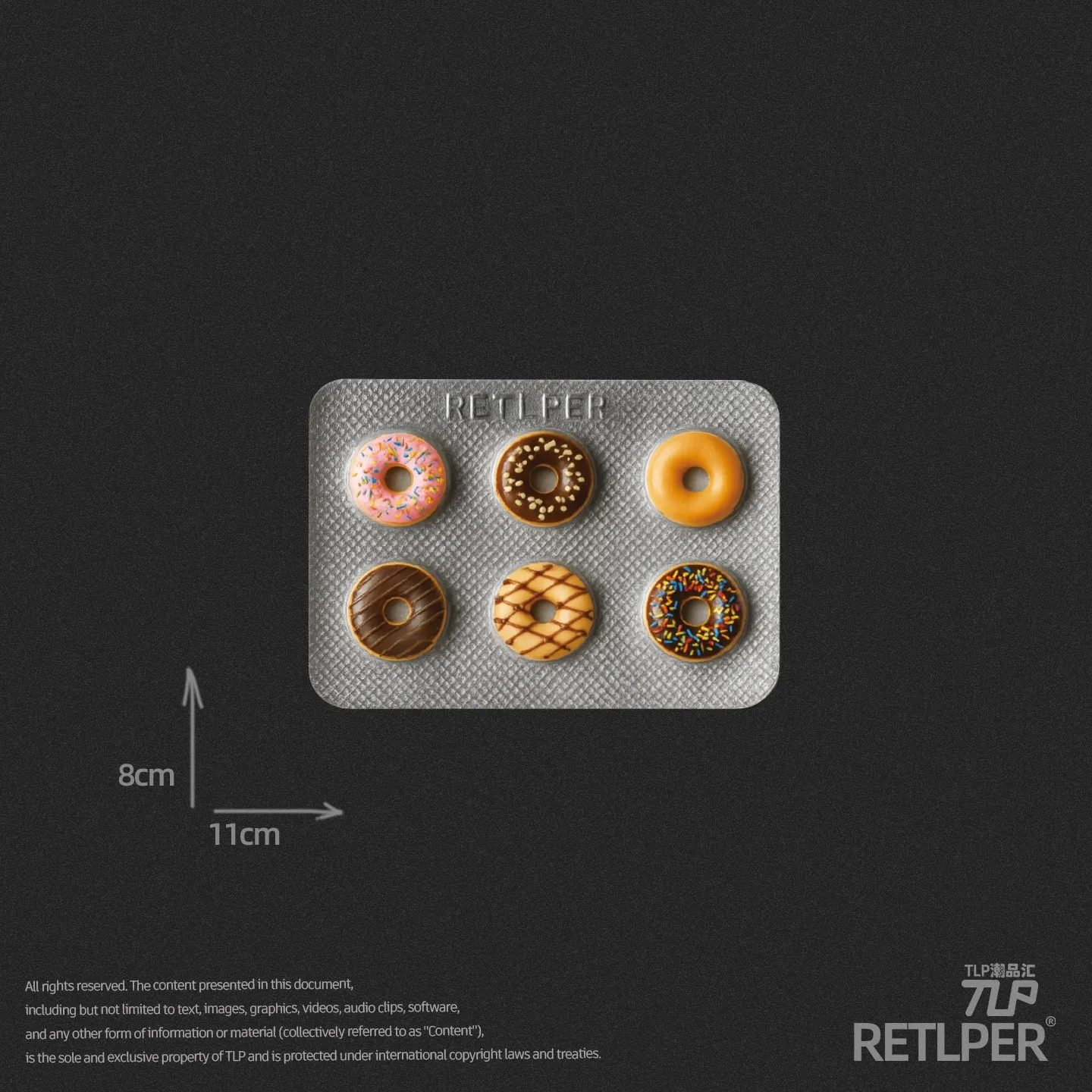 Retlper reflecterende autostickers Originele zorgverlichtende donut 3D-effect auto- en motorfiets waterdichte platte stickers
