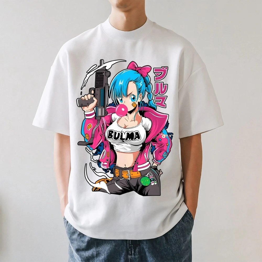 2026 New Dragon Ball Bulma Japanese Style Classic Tee High-quality Streetwear T-shirts Suitable for Both Men Women T-shirts