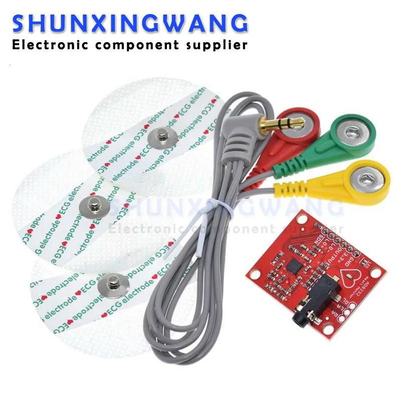 Ecg module AD8232 ecg measurement pulse heart ecg monitoring sensor module kit