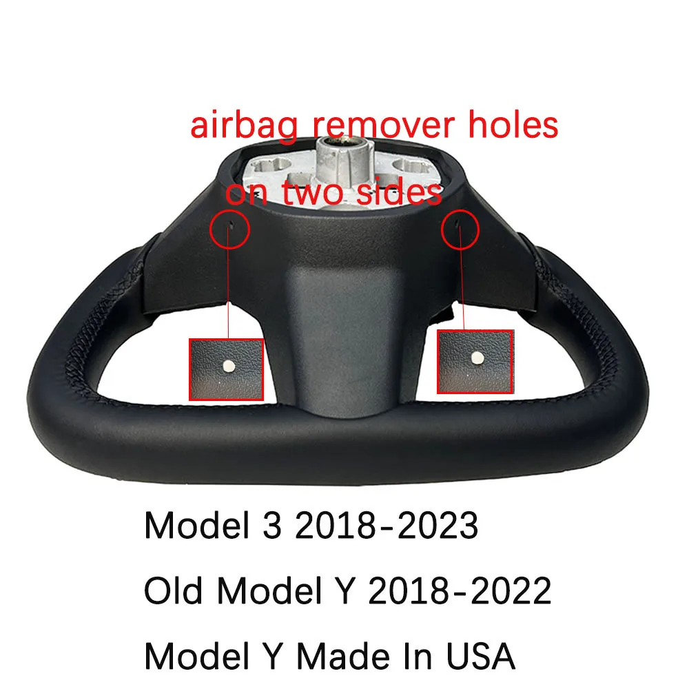  350 mm Yoke-Griff-Lenkrad mit Heizung, personalisiertes NAPP-Lederzubehör für Tesla Model 3/Y 2018–2022 Y 2022–2024 – Detail 8