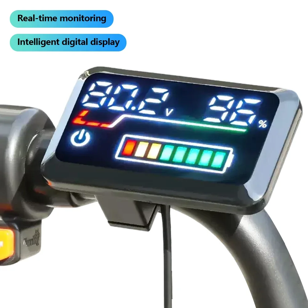 48V-72V Motorcycle Digital Battery Level Indicator Electric Scooter Precision Power Display for E-Bike Car Voltage Meter