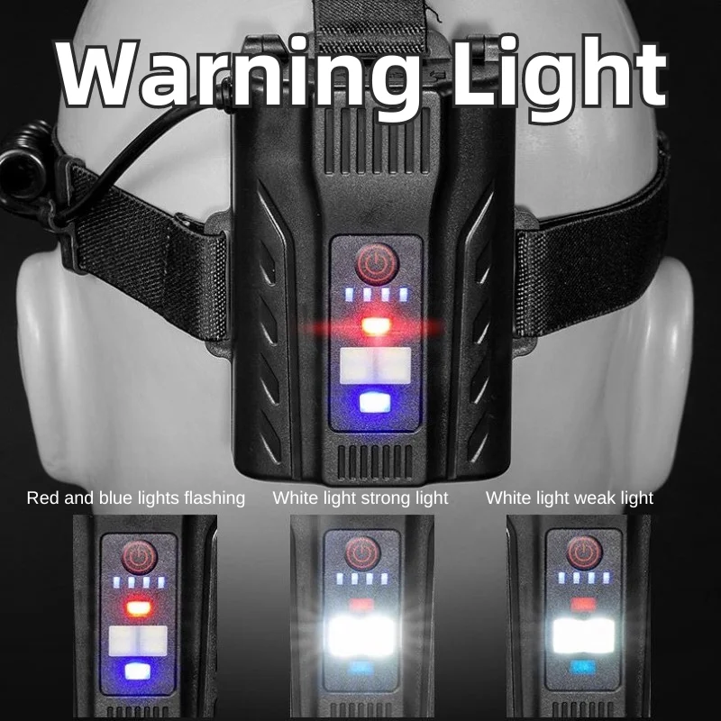 Super Powerful White Laser LED Headlamp USB Rechargeable Long Range Zoom Head Flashlight Camping Mobile Power Bank Headlight