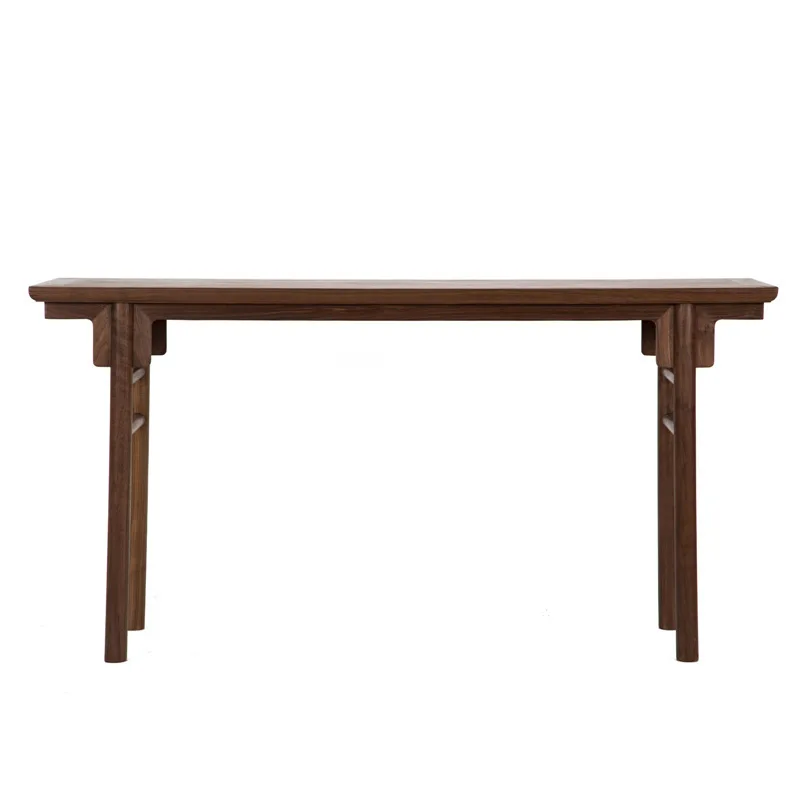 

Zen new Chinese black walnut elm flat head case strip case ncient Ming designer furniture