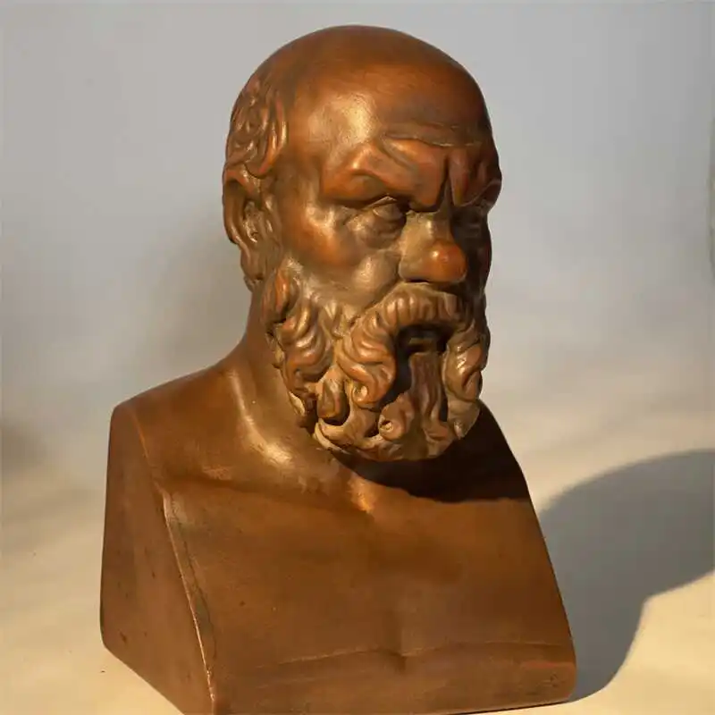 Vintage Greek Art Sculpture Socrates Head Portrait Art Sketch Teaching Aids Home Desktop Decoration Ornaments