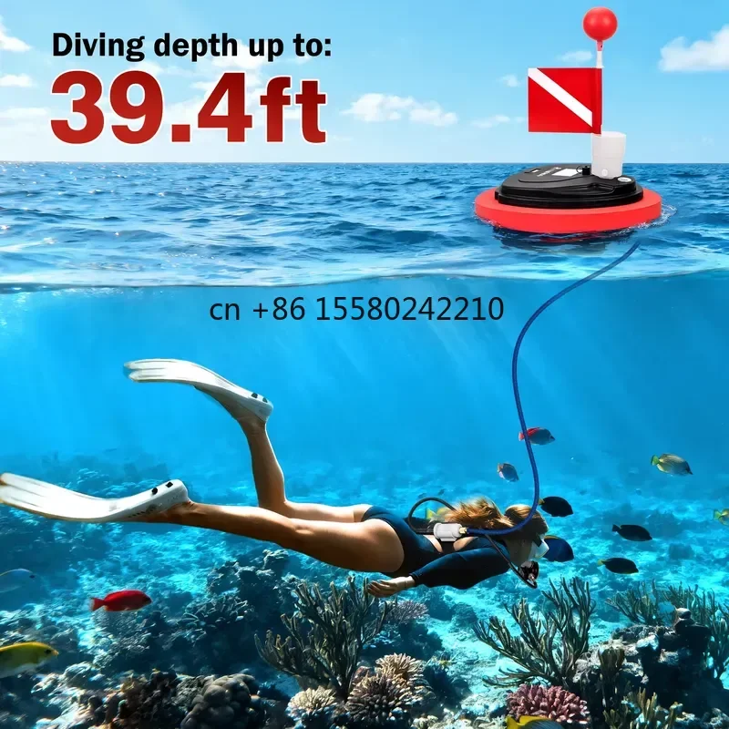 for TUXING Scuba Diving Snorkel Equipment Mobile Tankless Waterproof Portable Recharger Underwater Depth 10M