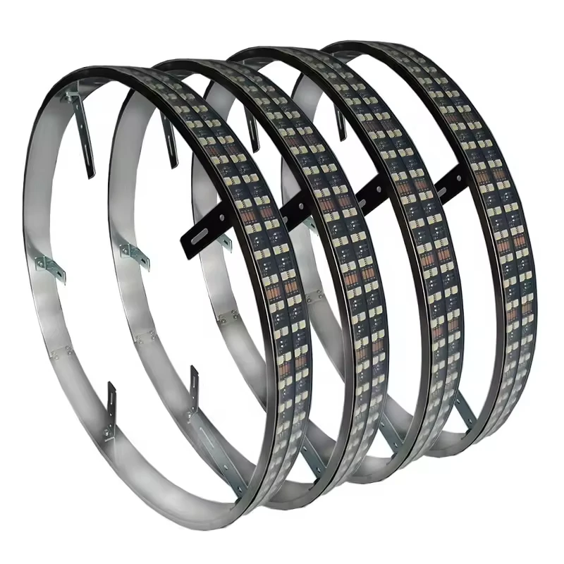 Kingshowstar Aluminum 4-Row Dream Color Wheel Light 15 /17 Inch Off-road LED Wheel Rim Light 12V For Truck ATV Car