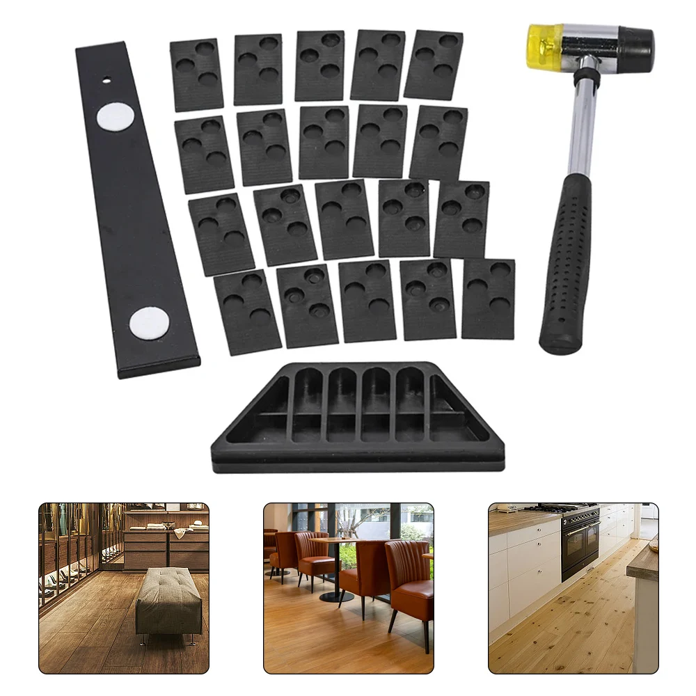 DIY Wood Laminate Flooring Installation Tool Floor Fitting Kit with 20pcs Spacer Flooring Tool Set Professional Woodworking Tool