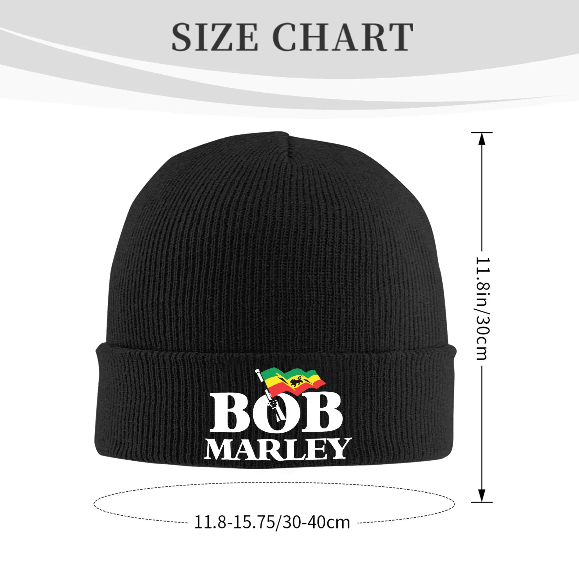 Jamaica Singer Reggae Rock Bob Marley Skullies Beanies Caps Men Women Unisex Streetwear Winter Warm Knitted Hat Adult Bonnet Hat