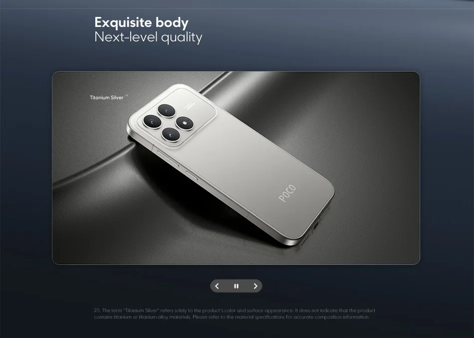 Original Smartphone POCO F8 Pro 5G Global Version Snapdragon® 8 Elite 6.59" 120Hz HyperRGB AMOLED Display 6210mAh NFC
