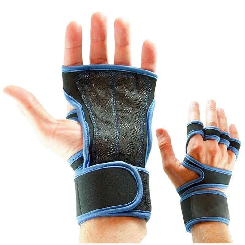 1 Pair - Non-Slip Sports Gym Fitness Gloves Shockproof Weight Training Gloves Half Finger MTB Cycling Gloves Men Women