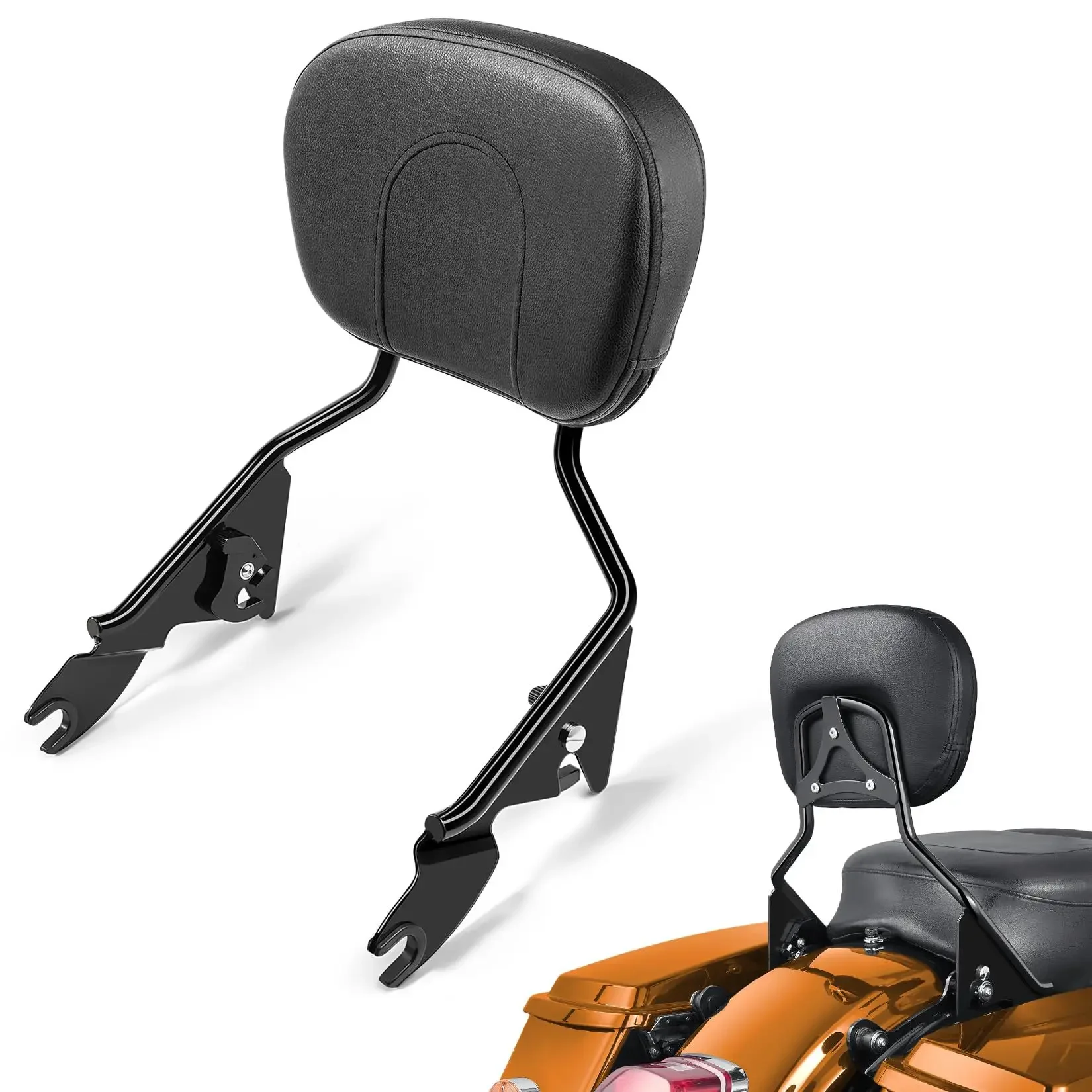 

Detachable passenger backrest for Harley Wagon