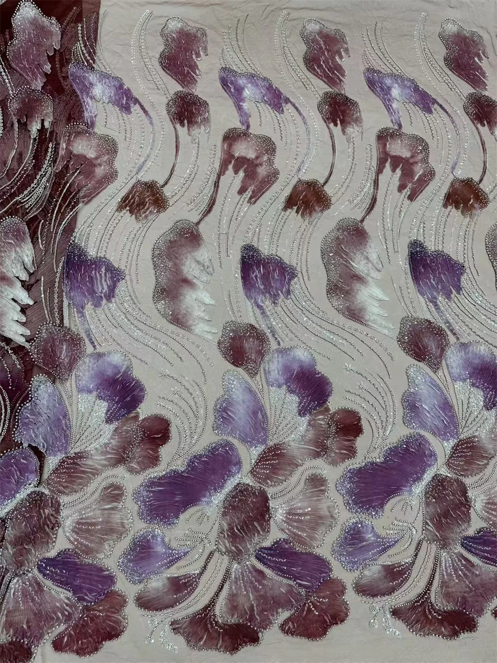 Luxury African Sequins Net Lace Fabric 2025 High Quality Nigerian Wedding Bridal Embroidery French ChiffonLace For Groom Sewing