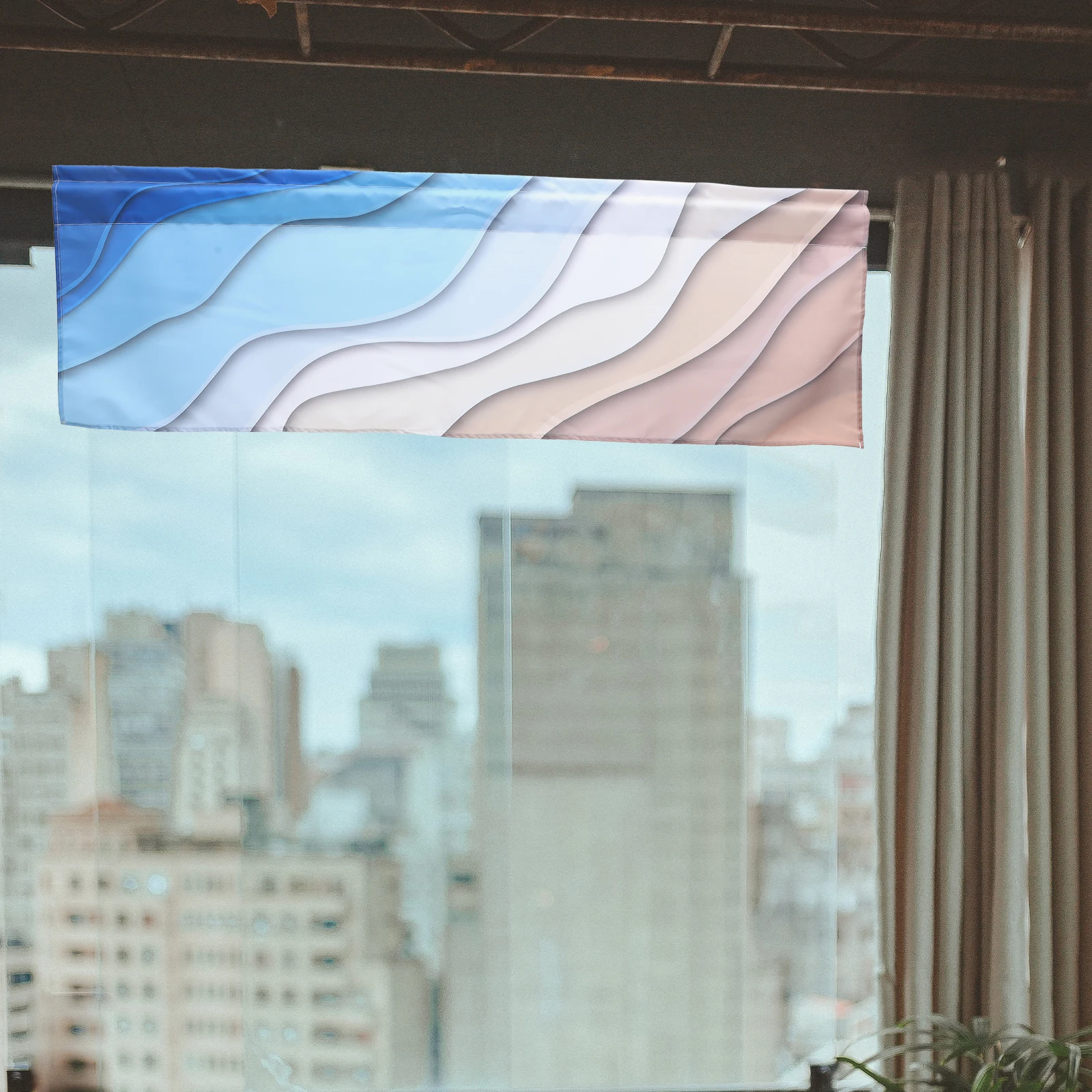 

Curtain Valance Farmhouse Style Semi-Sheer Curtains for Kitchen Bedroom Living Room Machine Washable Pongee