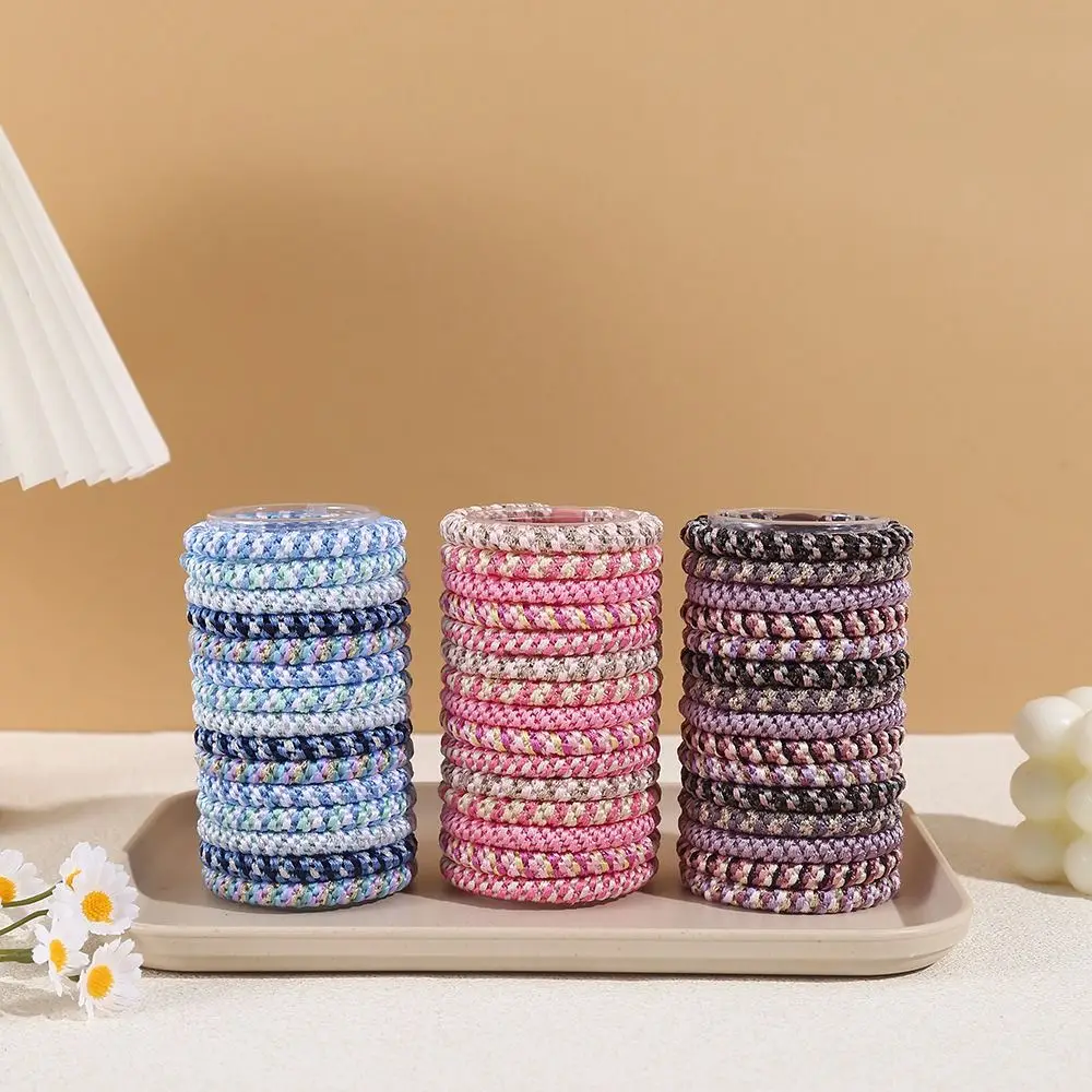 15Pcs/Set Gifts High Elastic Hair Rubber Bands Braided Twisted Colorful Hair Rope Ponytail Hairbands Hair Accessories