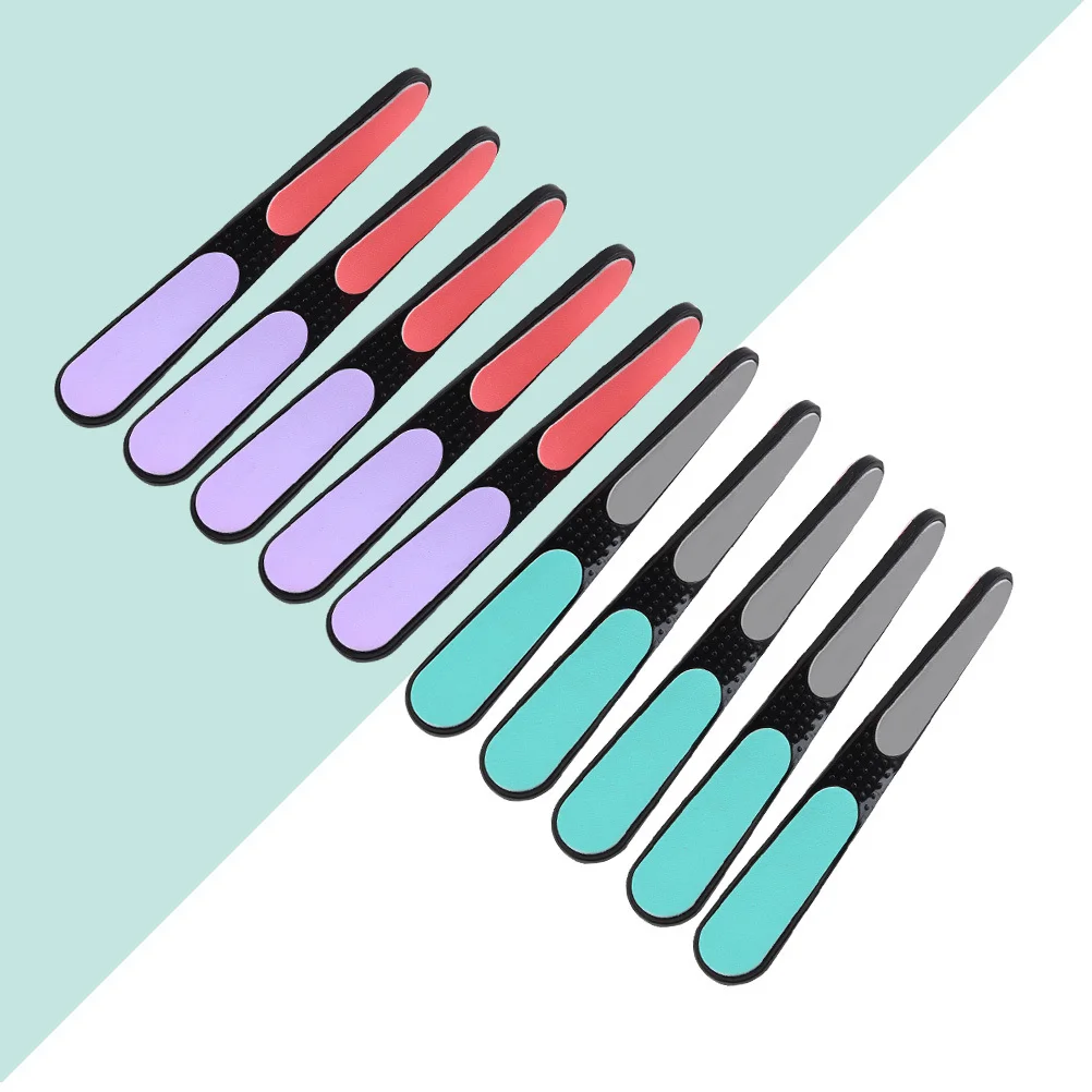 10 قطعة أدوات لوحة الصنفرة للأظافر طلاء أظافر قوي أظافر سميكة سطح صنفرة إزالة أظافر ملفات أظافر احترافية