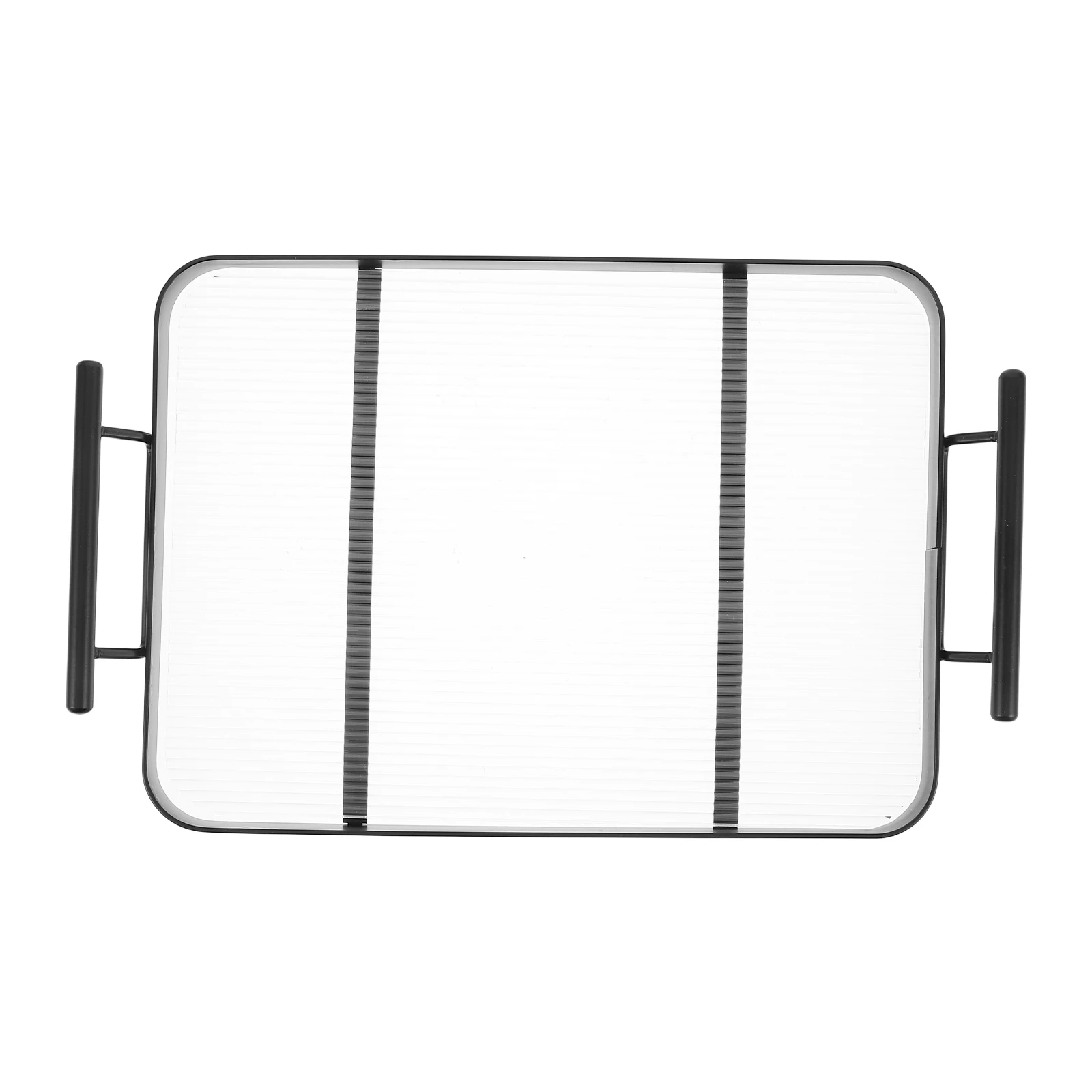 

Rectangular Horizontal Stripe Tray Elegant Design Material Kitchen Decor Serving Platter Coffee Tea Fruit Salons