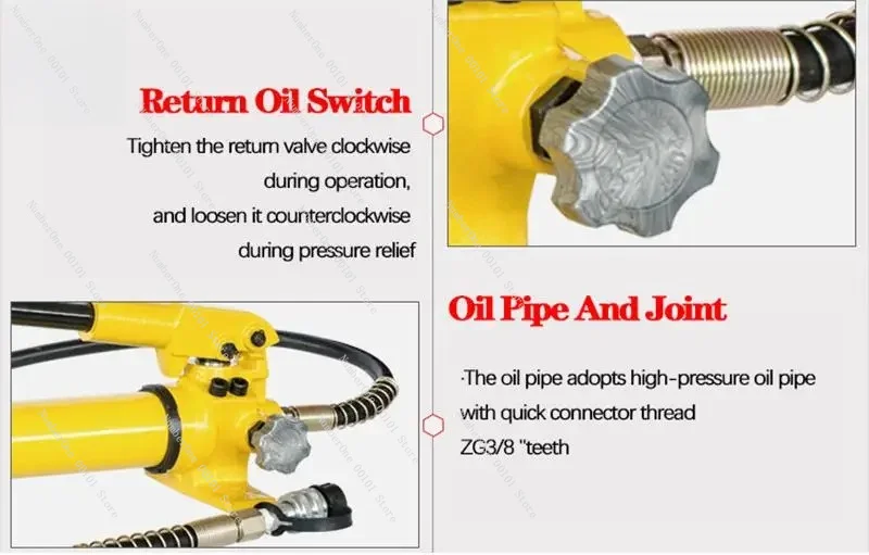 CP-700A-B Single Acting Manual Hydraulic Pump, Ultra High Pressure Hand Operated Hydraulic Pump