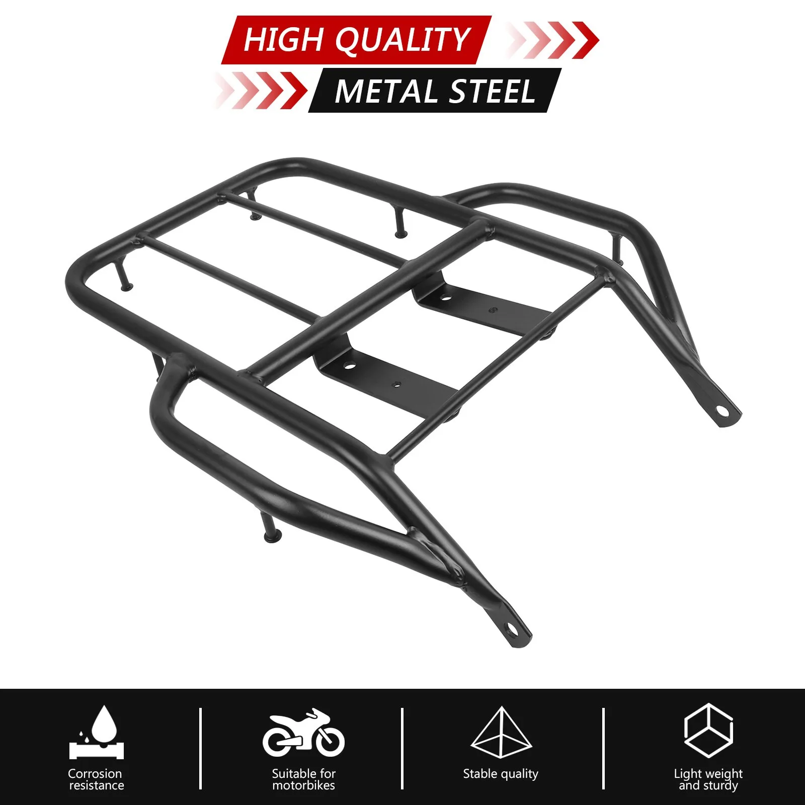 

For KAWASAKI Eliminator 500 2023 2024 2025 Black Rear Luggage Rack Carrier Cargo Holder