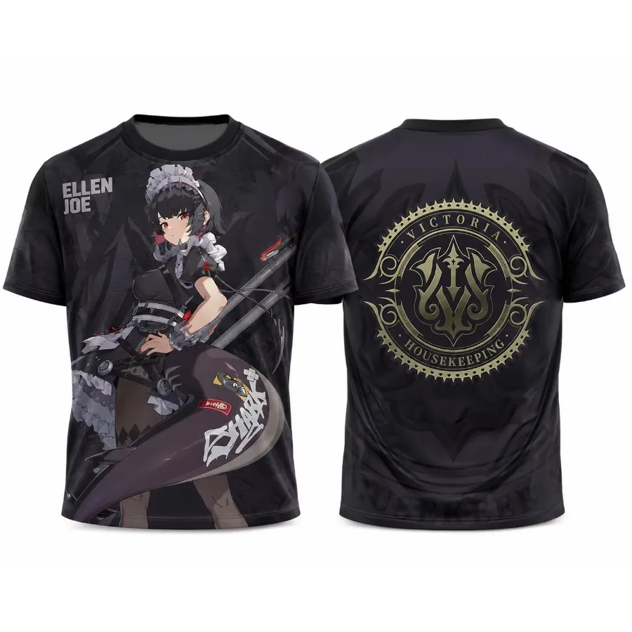Anime Zenless Zone Zero 3D Print Oversized T Shirt Dialyn Ye Shunguang Ellen Joe Remielle Dan Cosplay Short Sleeve Graphics Tees