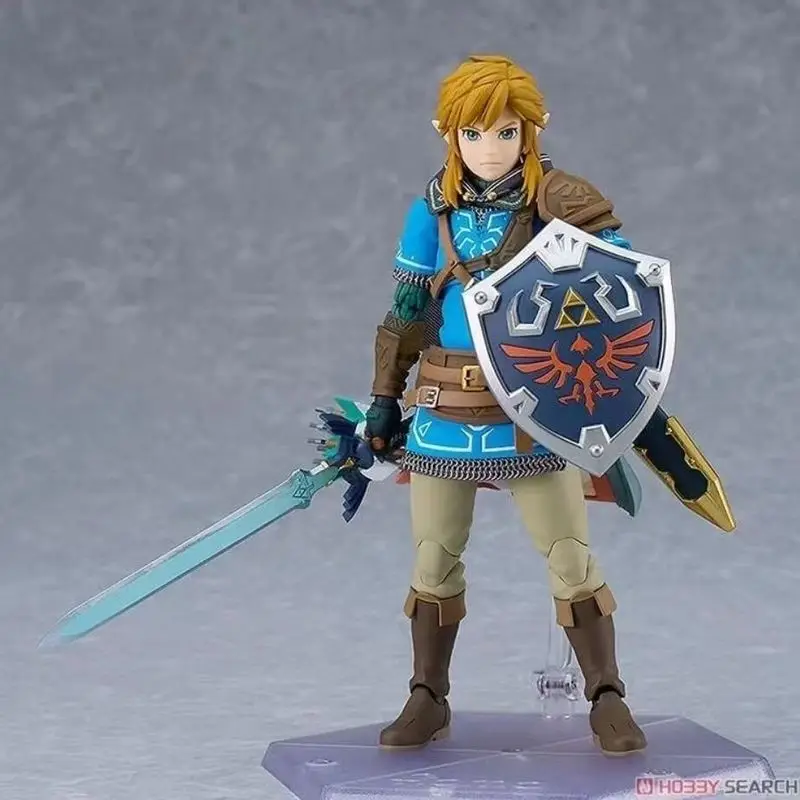 Figma 626 Series Link Action Figure The Legend Of Zelda Tears Of The Kingdom Interchangeable Face Shield Sword Desktop Ornament view 4