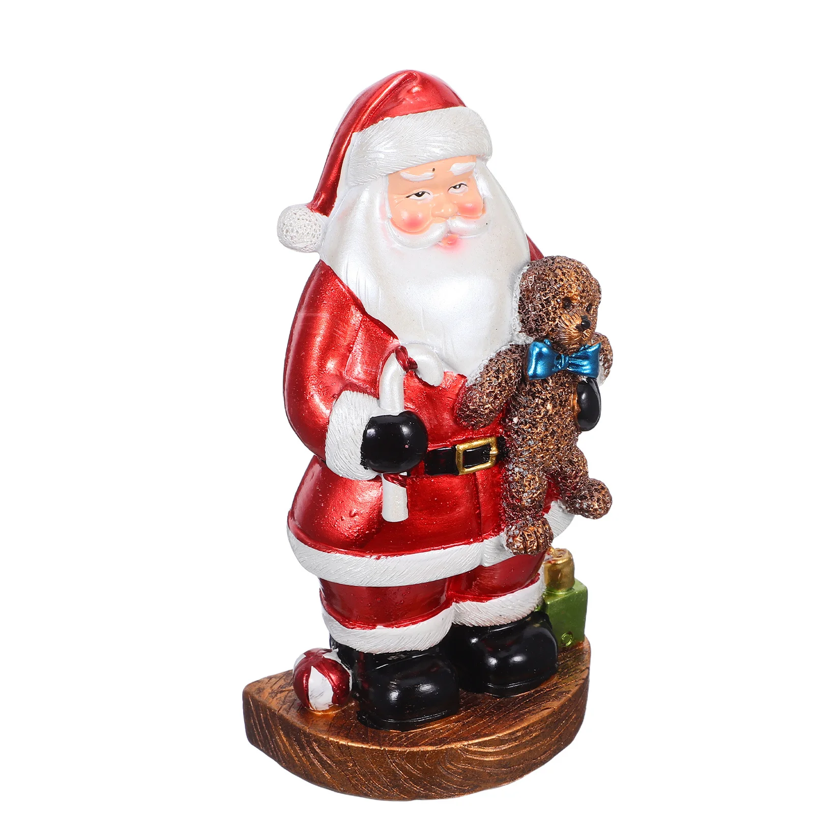 

Santa Claus Statue Resin Christmas Figurines Home Decor Funny Mantel Miniature Decoration