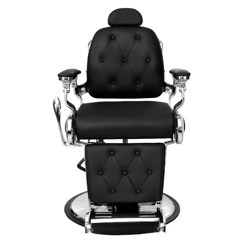 Retro Barber Chair Reclining Hydraulic Salon Seat Heavy Duty Oil Head Styling Furniture for Men Haircut Shop