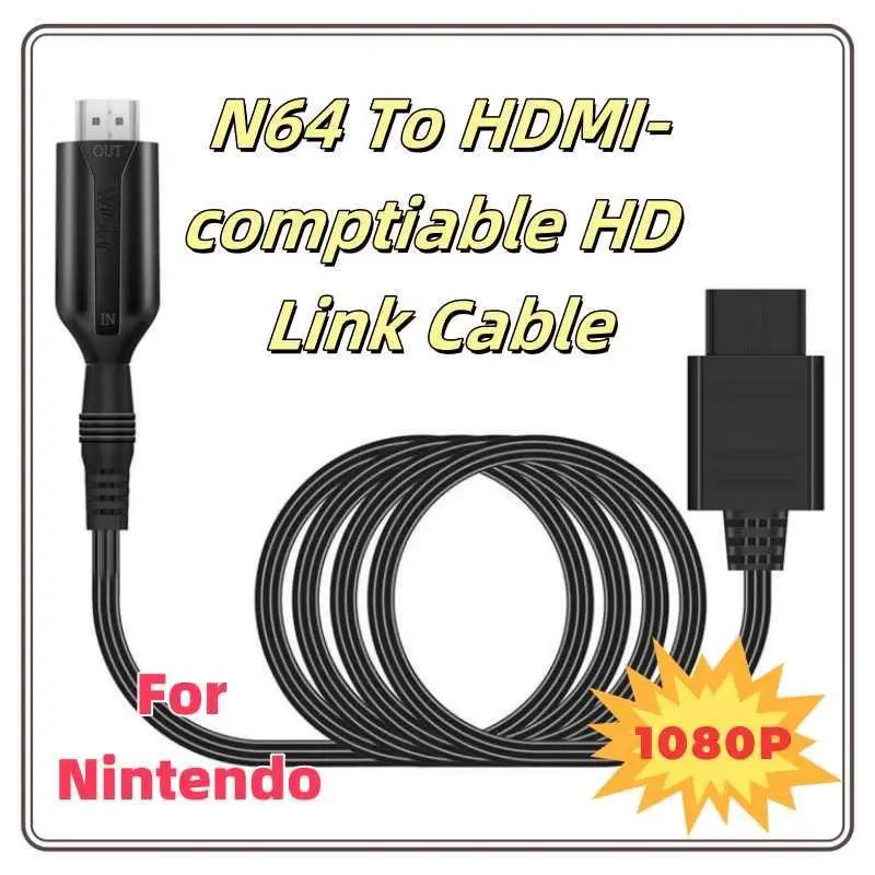 

HD N64 To HDMI-comptiable HD Link Cable For N64 SNES Plug And Play 1080P For Nintendo 64 To HDMI-comptiable Converte