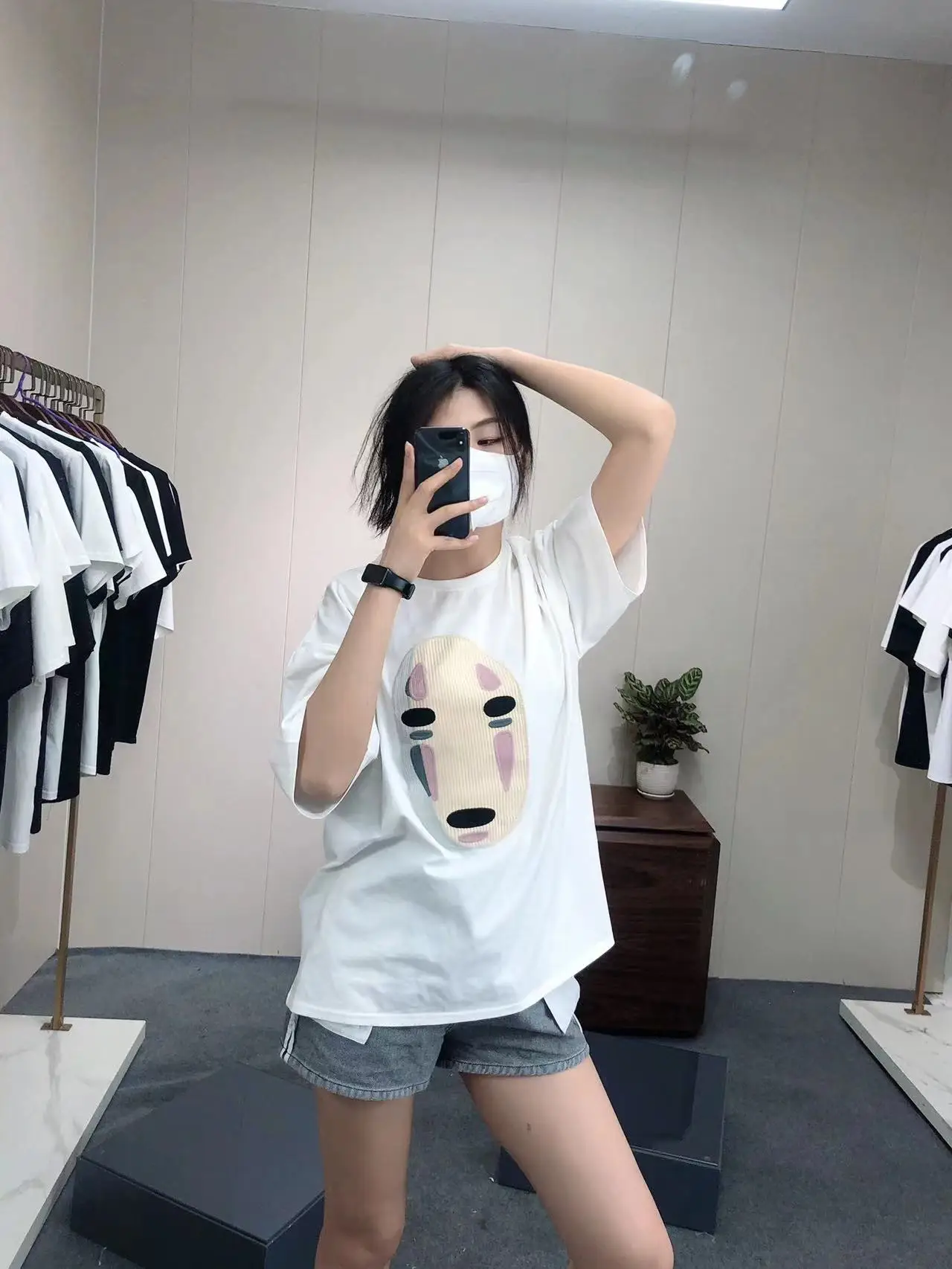 High quality all-match popular spot soft women's fashion round neck T-shirt