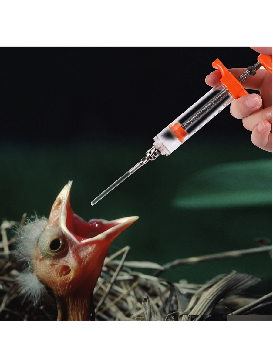 Feeding Syringe Manual Feeding Rearing Gavage Silicone Feeding Hose Medication Tube Small Pet Parrot Feeding Syringe