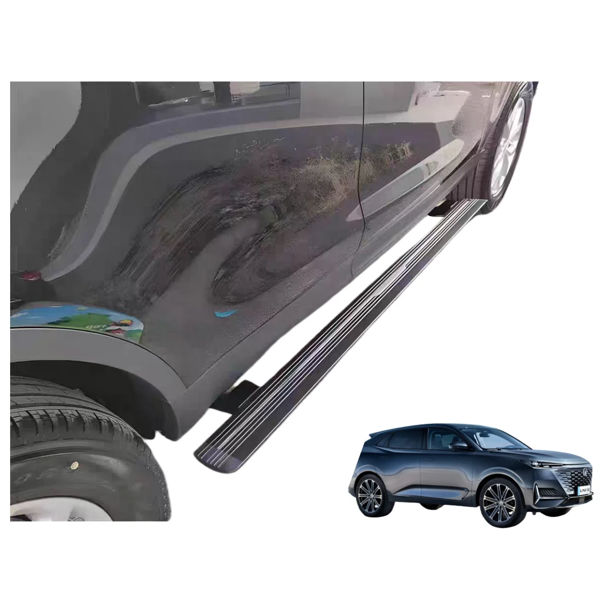 

SUV AUTO Electric Side Step Running Board for CHANGAN U-NIK 2021+ Aluminum Alloy Electronic Side Pedal
