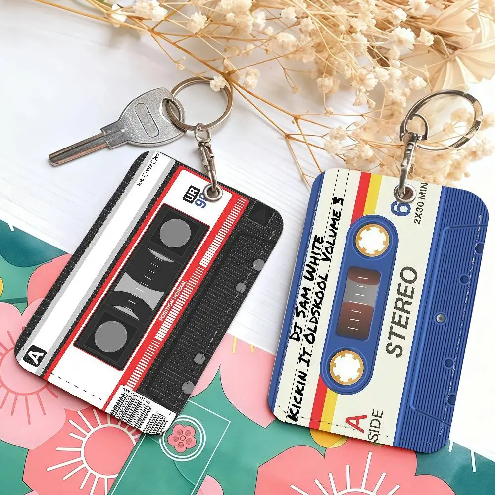 Retro Cassette Music Tape Style Card Holder Suitable For Bank Access Library  Parking Bus Subway And Keychain
