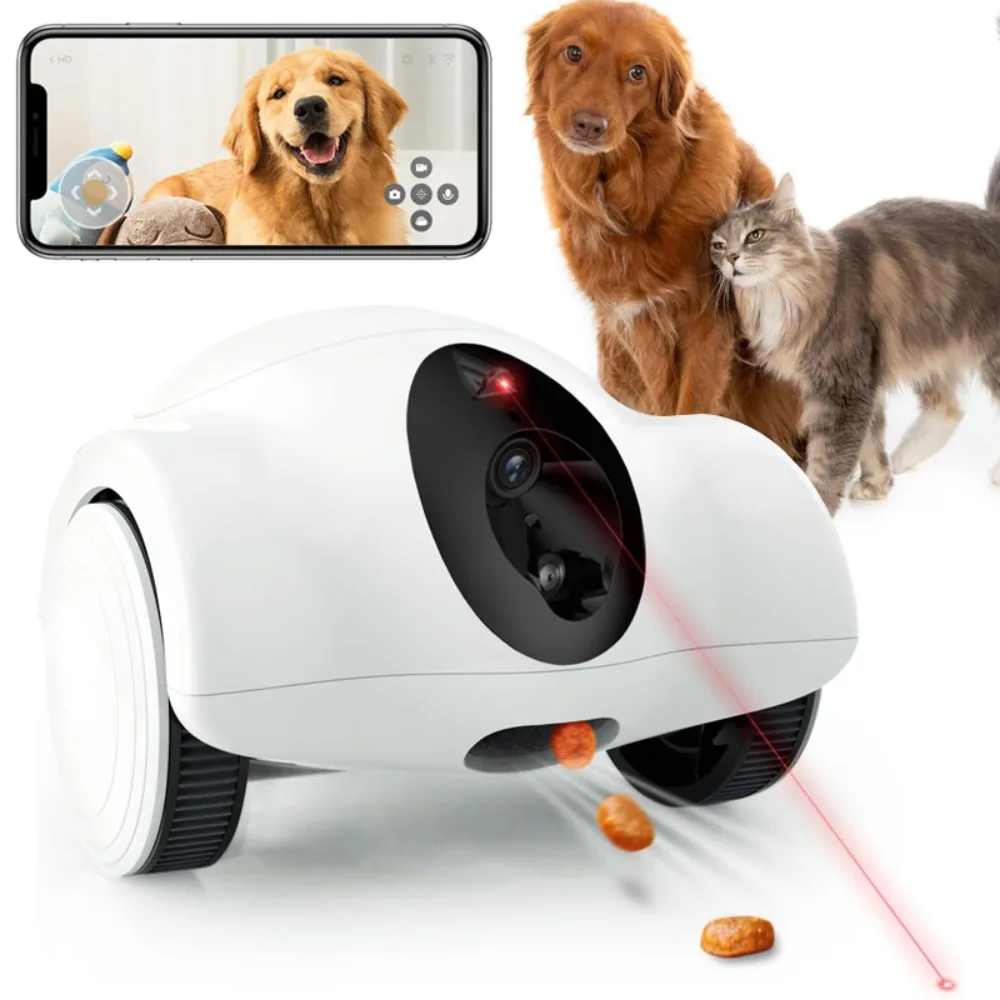 Dog Food Camera Splitter Feeder 1080P Full high definition WiFi Camera 360 ° Free Mobile Bidirectional Audio App