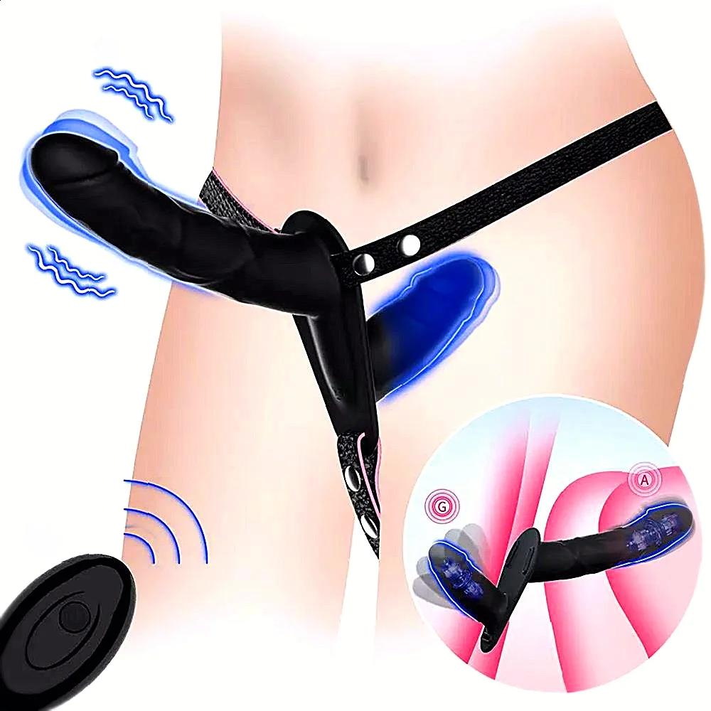 Vibrator Double Penis Dual Ended Strapon Harness Belt Strap On Dildo Adult Sex Toys For Woman Couple Lesbian Strapon Dildo