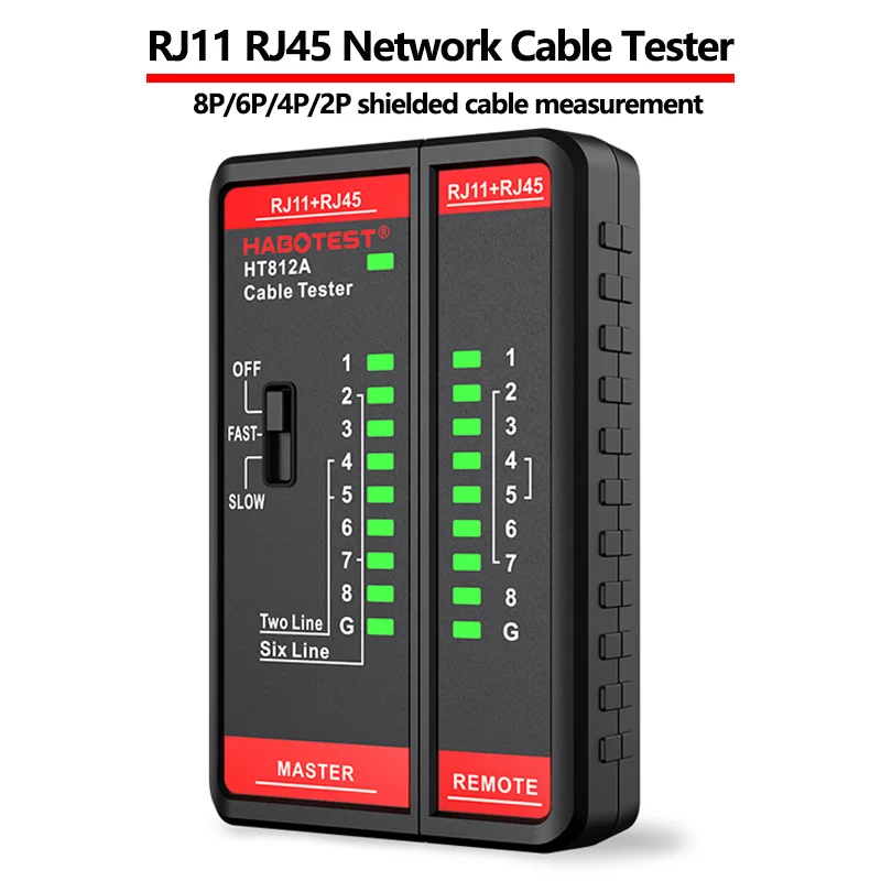 Ht812a netzwerk kabel tester utp lan kabel finder rj11 rj45 master und fern gesteuerter ausrichtung